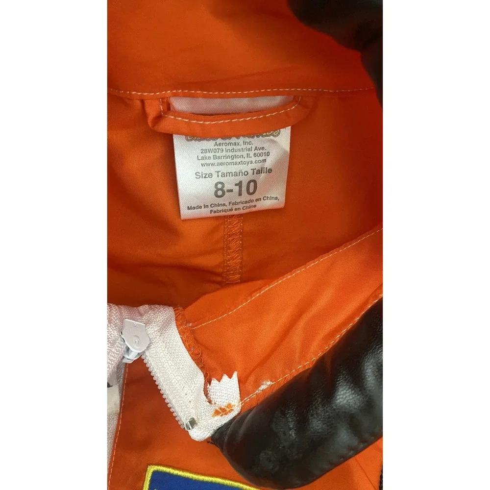 Big Kids NASA Astronaut Costume Orange Space Suit Jumpsuit Size 8-10 (Large)